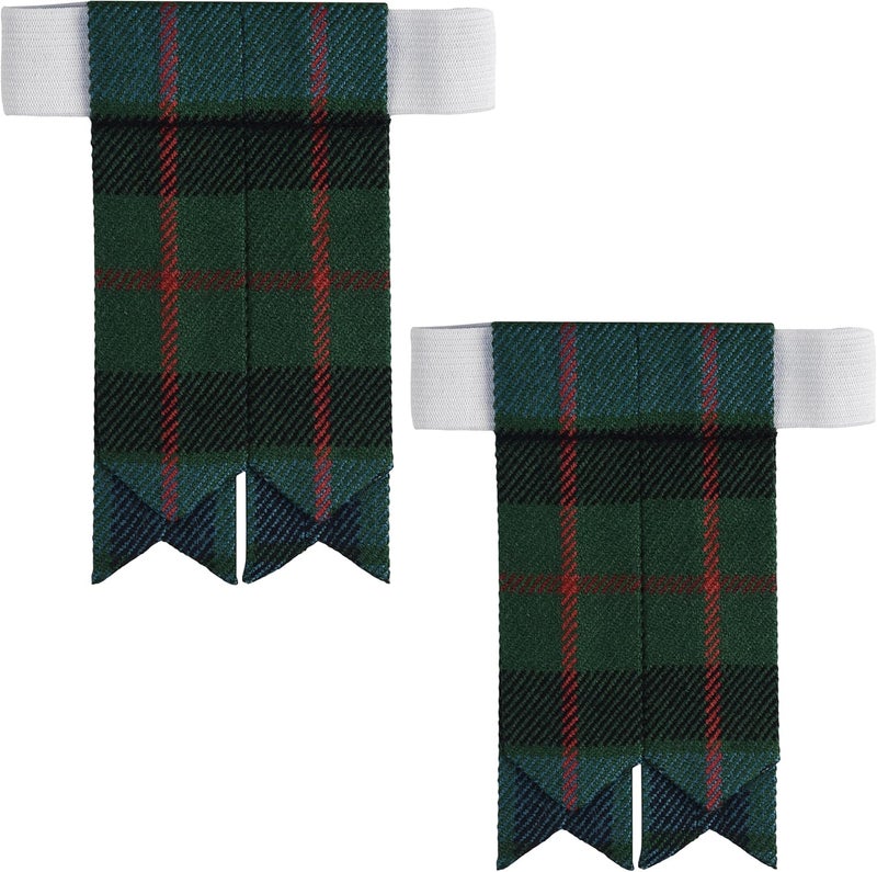 Allsafe Traders Store Scottish Tartan Kilt Flashes with Elastic Adjusters - Image 1